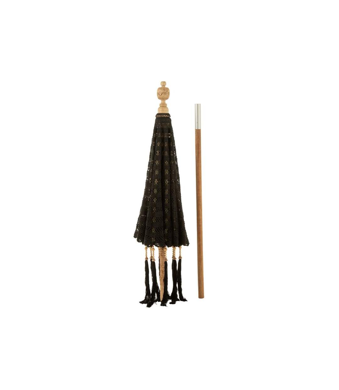 Paris Prix - Parasol Avec Pompons clark 253cm Noir
