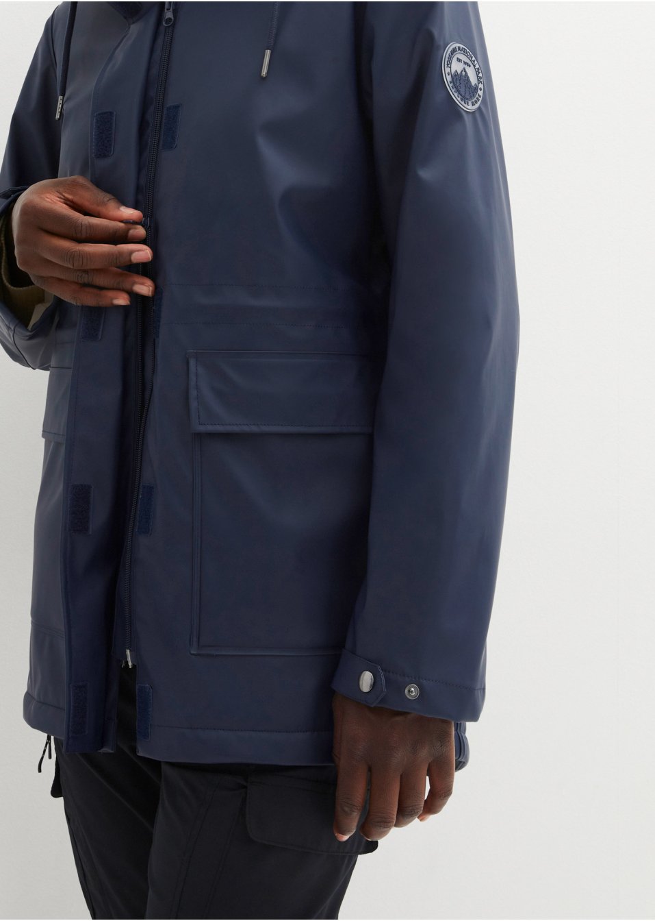 Veste de pluie avec doublure peluche en matériau étanche