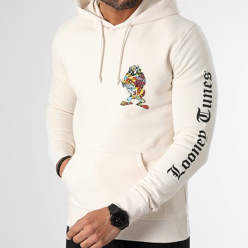 Sweat Capuche Sleeves Taz Graff Beige
