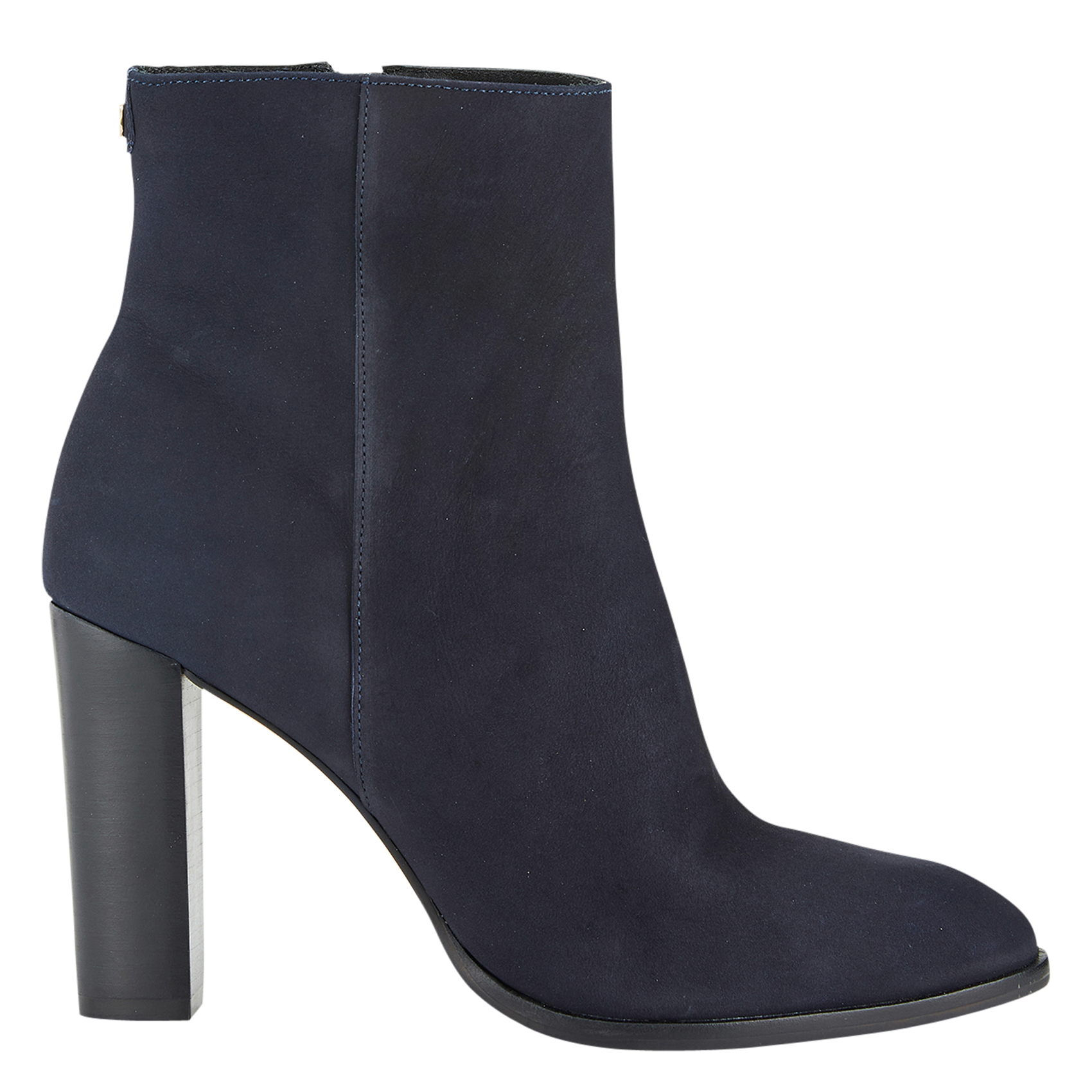 WALIMAS - Bottines à talons en cuir velours | Bleu