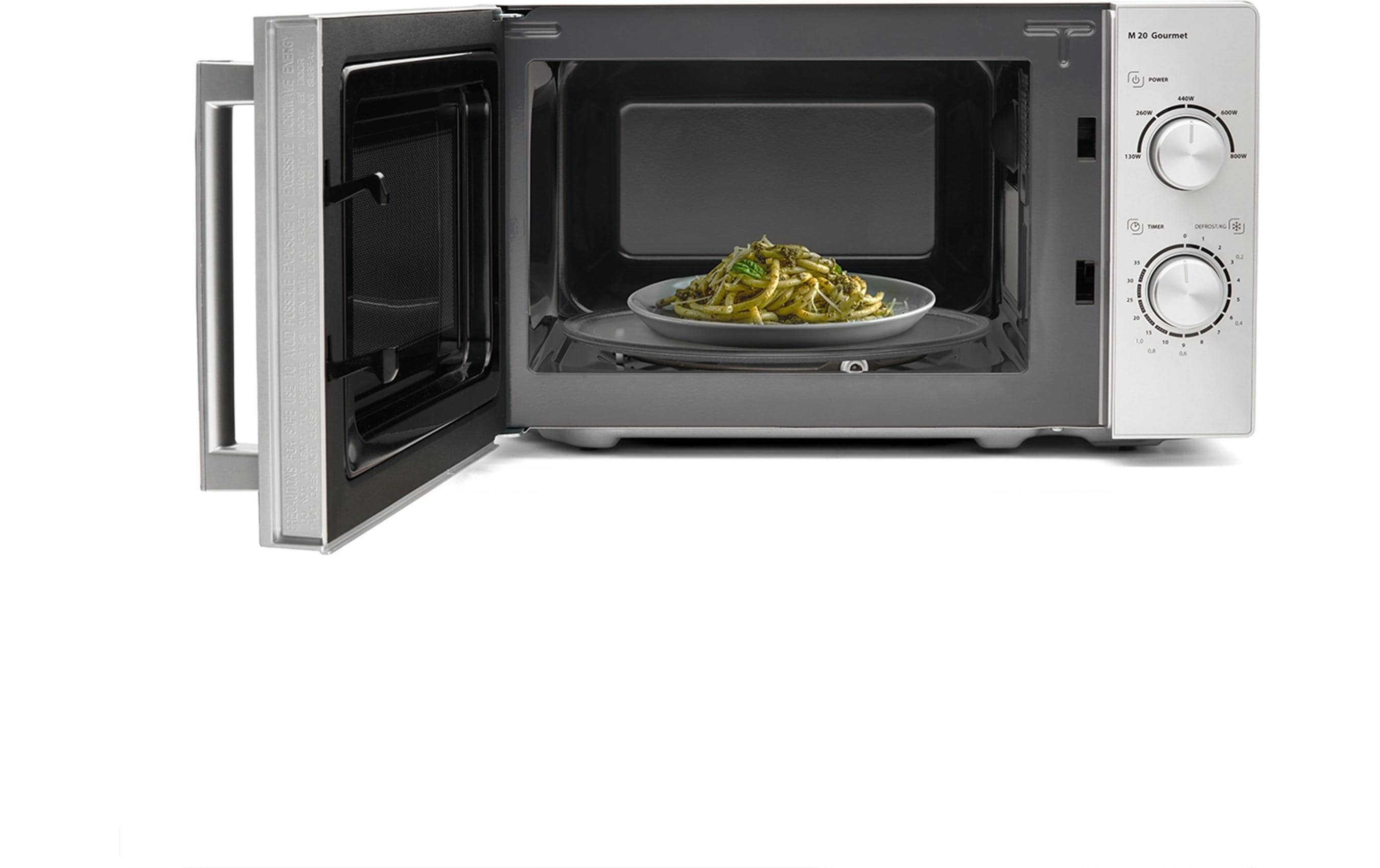 Mikrowelle M20 Gourmet Schwarz/Silber<br>Design-Mikrowelle