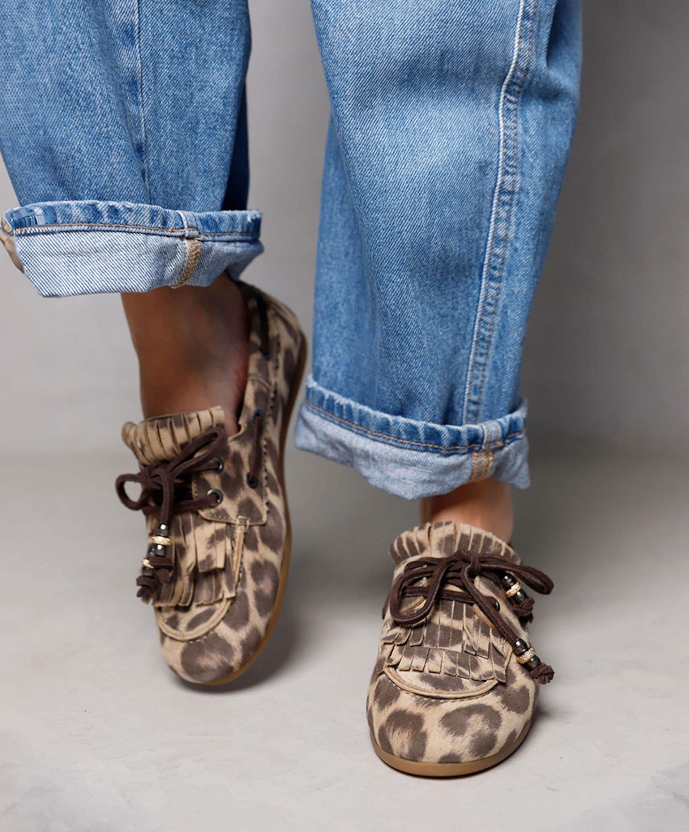 VIA VAI Dames mocassins June Loua bruin