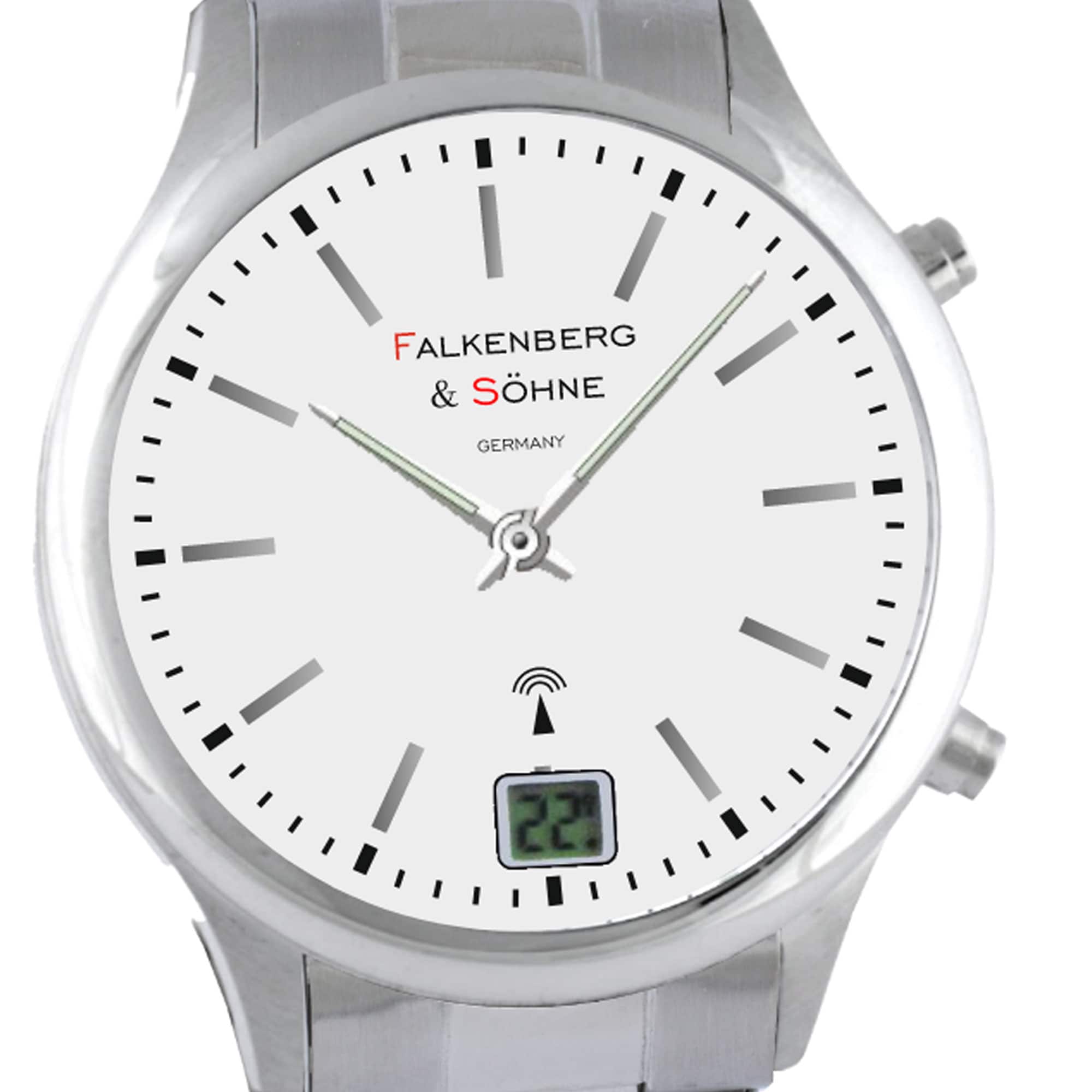 Falkenberg & SöhneFalkenberg & Söhne Funkarmbanduhr mit Datumsanzeige