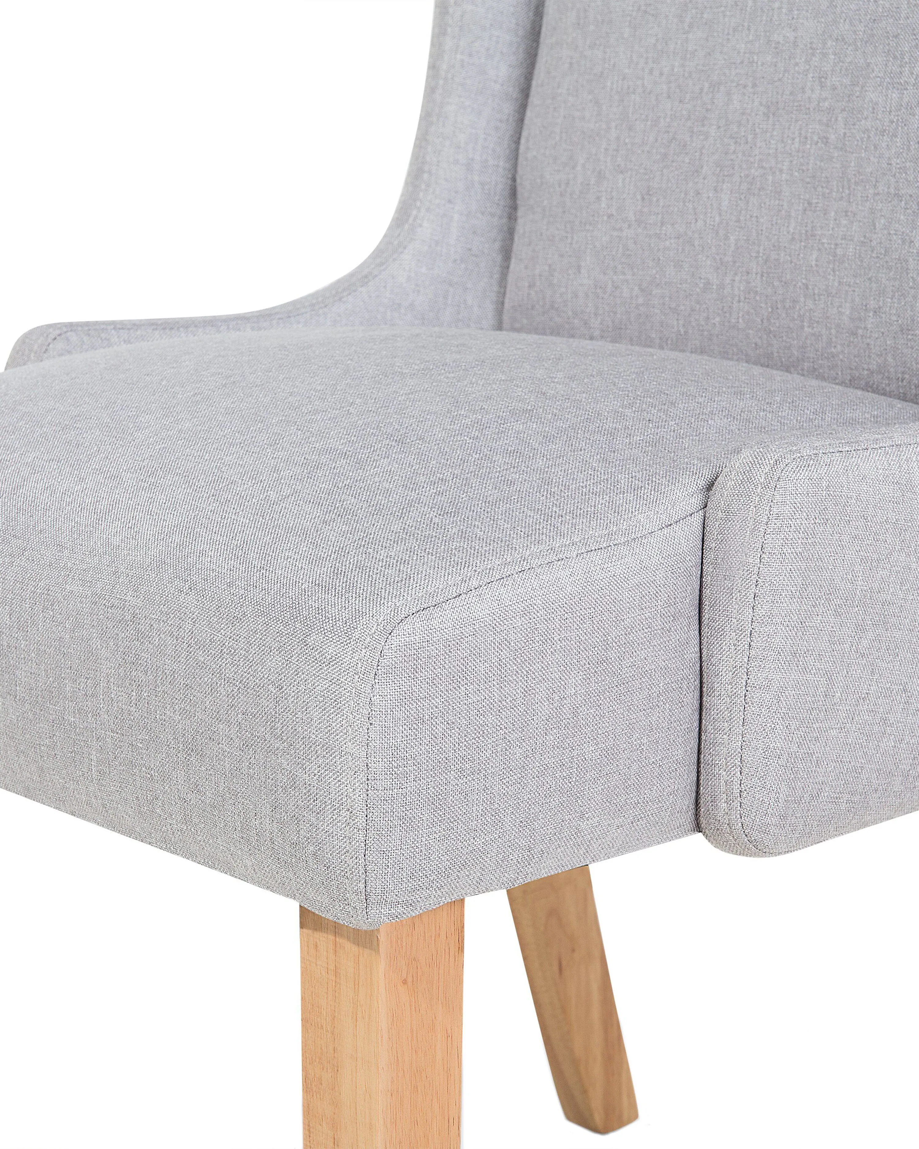 Set van 2 eetkamerstoelen CHAMBERS Katoen Lichtgrijs