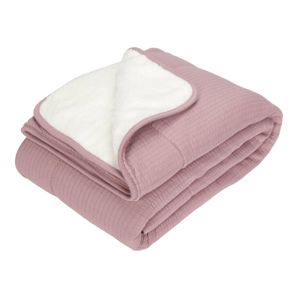 baby ledikantdeken teddy 110x140 cm Pure Mauve
