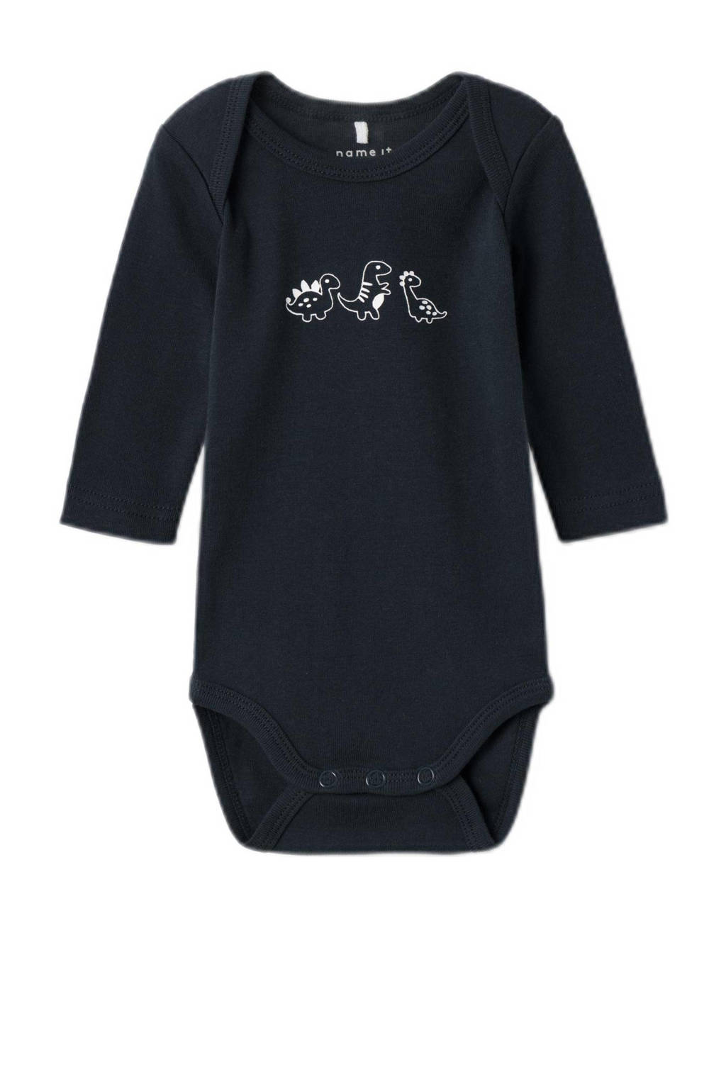 NAME IT romper NBMBODY met all over print - set van 2 wit/d.blauw