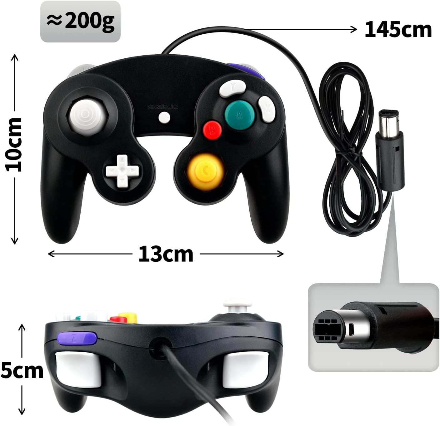 Nintendo GameCube NGC Gamepad Gaming Controller - Weiss