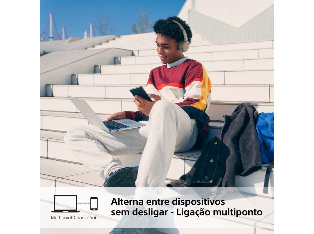 AUSCULTADORES SEM FIO SONY WHCH520C BEJE