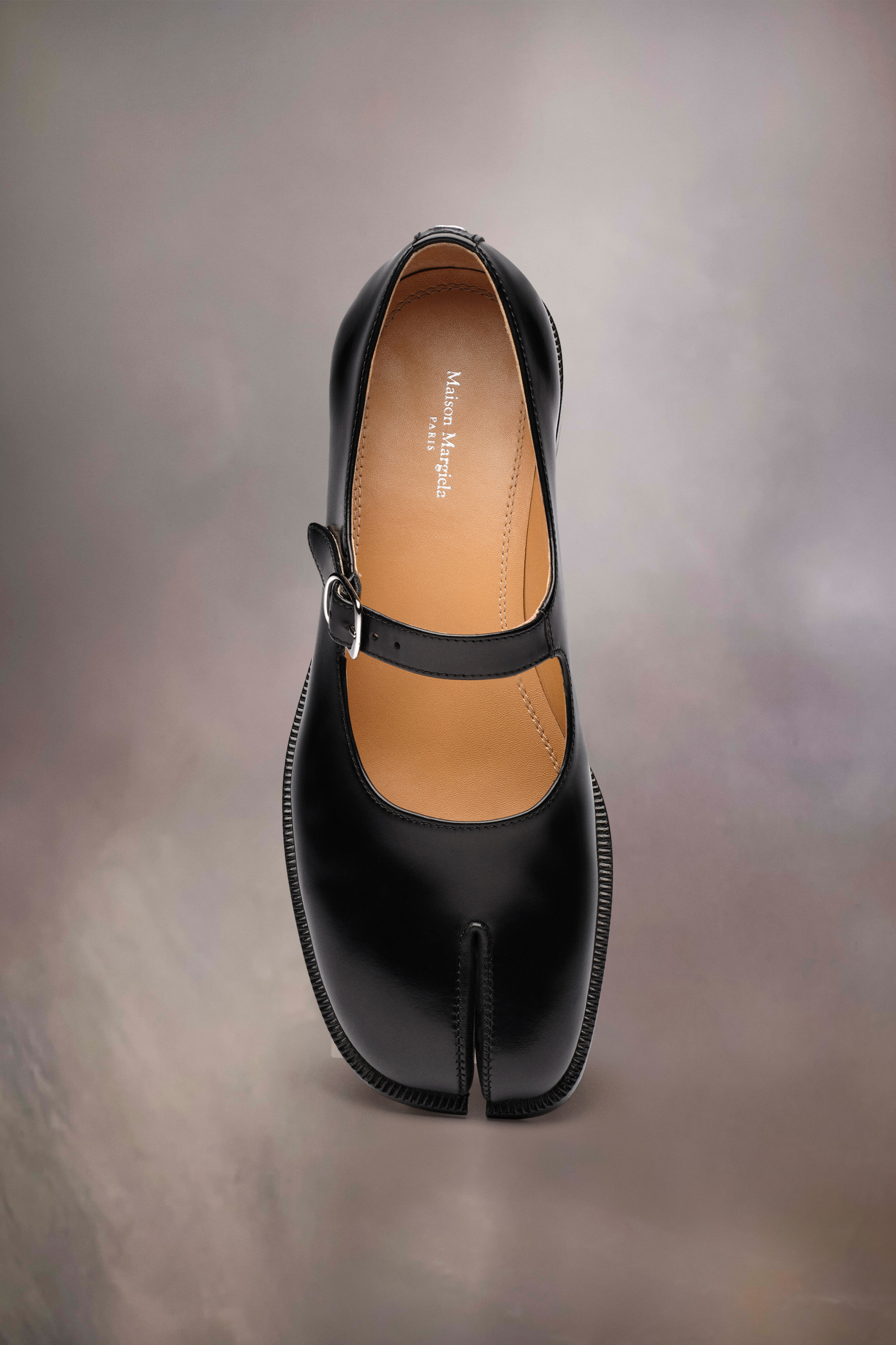Mary-Janes Tabi noires en cuir pour femme Noir