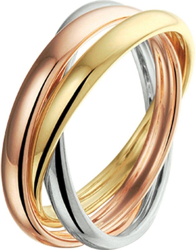 Ring - Tricolor - Sieraden - Goud - 3-in-1 - 2,5 mm breedte