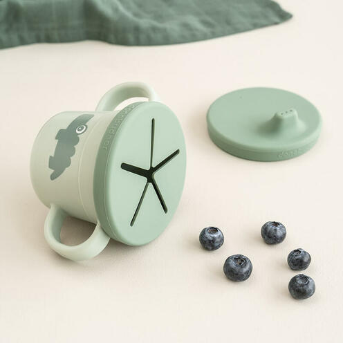 Foodie Tasse d'Apprentissage & Snack Croco Vert - DONE BY DEER