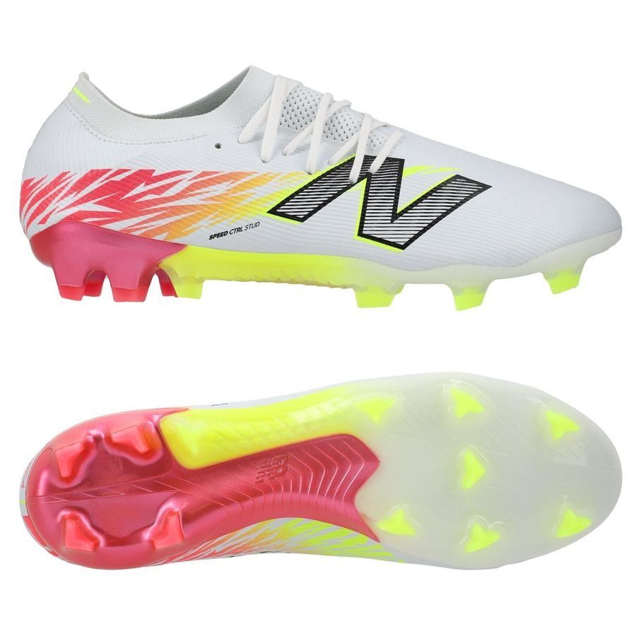 New Balance Furon V8 Elite FG Flash Point - Blanc/Rouge/Argenté