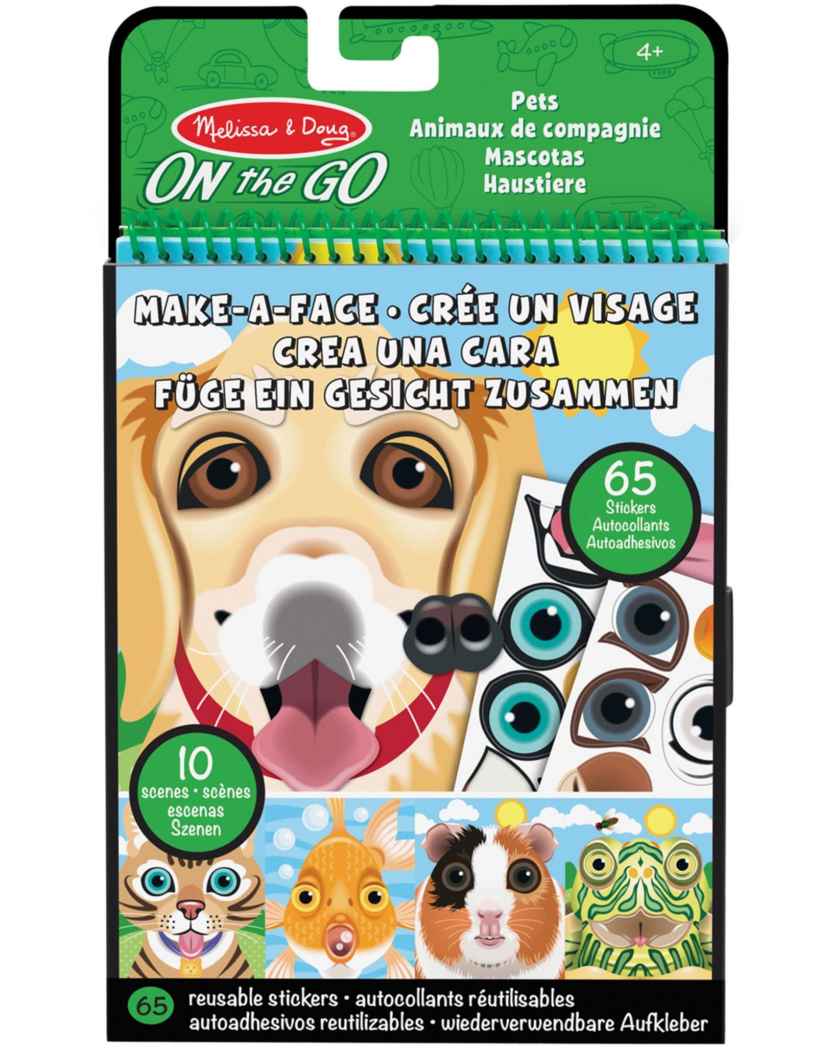 Sticker-Spiel MAKE A FACE - HAUSTIERE in bunt