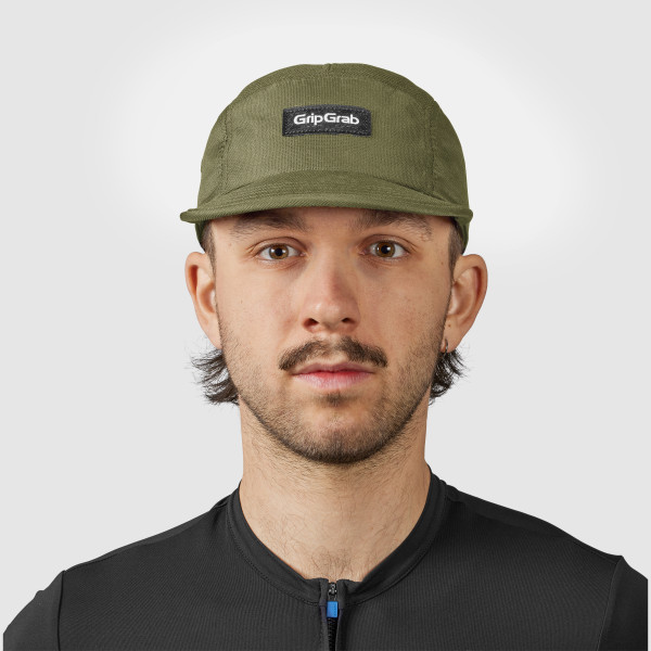 GripGrab 5 Panel Cap Olivengrøn