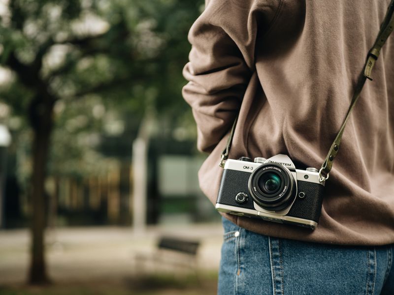 OM-System Fotokamera OM-3 Body Silber Kompakte, vielseitige Fotokamera in einem hochwertigen Metallgehäuse