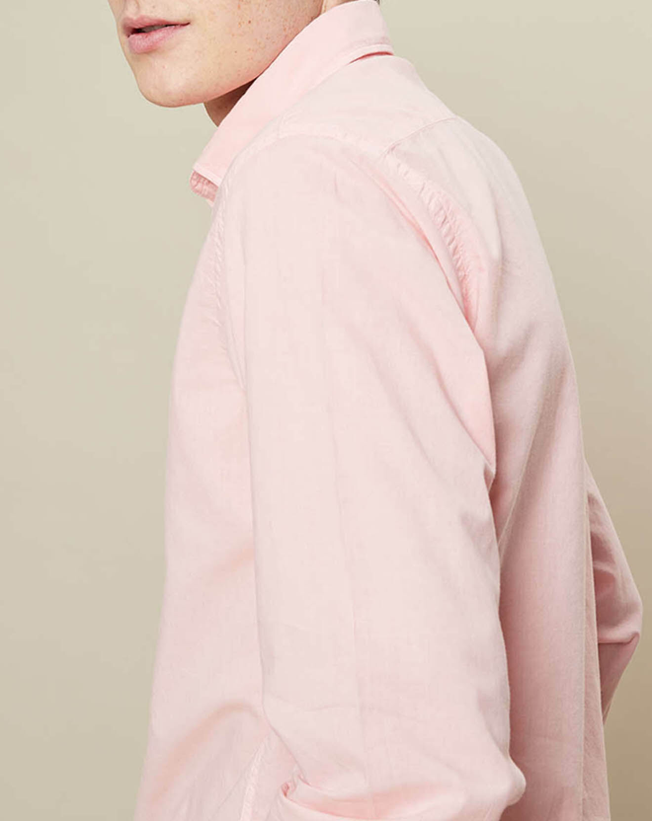Hartford Chemise Slim Fit Sammy Pat rose saumon