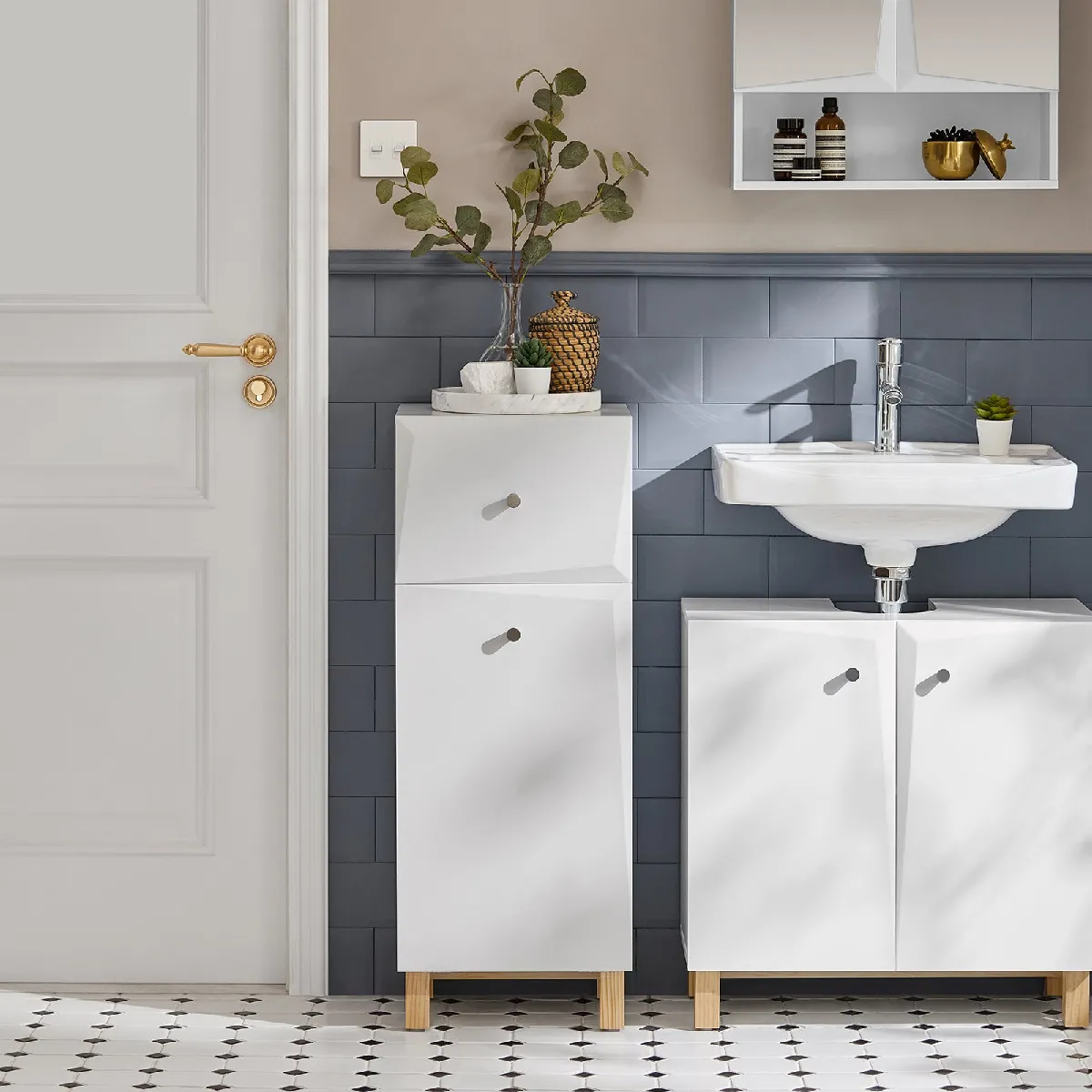 SoBuy BZR93-W Armoire à linge