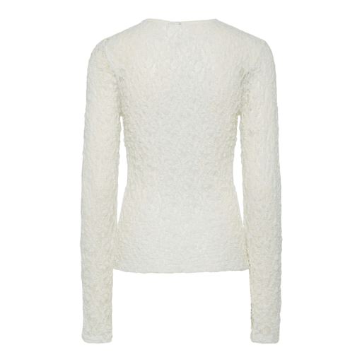 Pieces Hazel Lace Bluse, Cloud Dancer, XS
