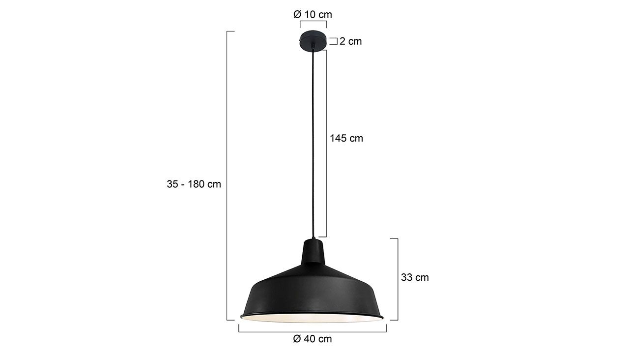 Hanglamp 1443ZW Black Moon Mexlite ⌀40  cm