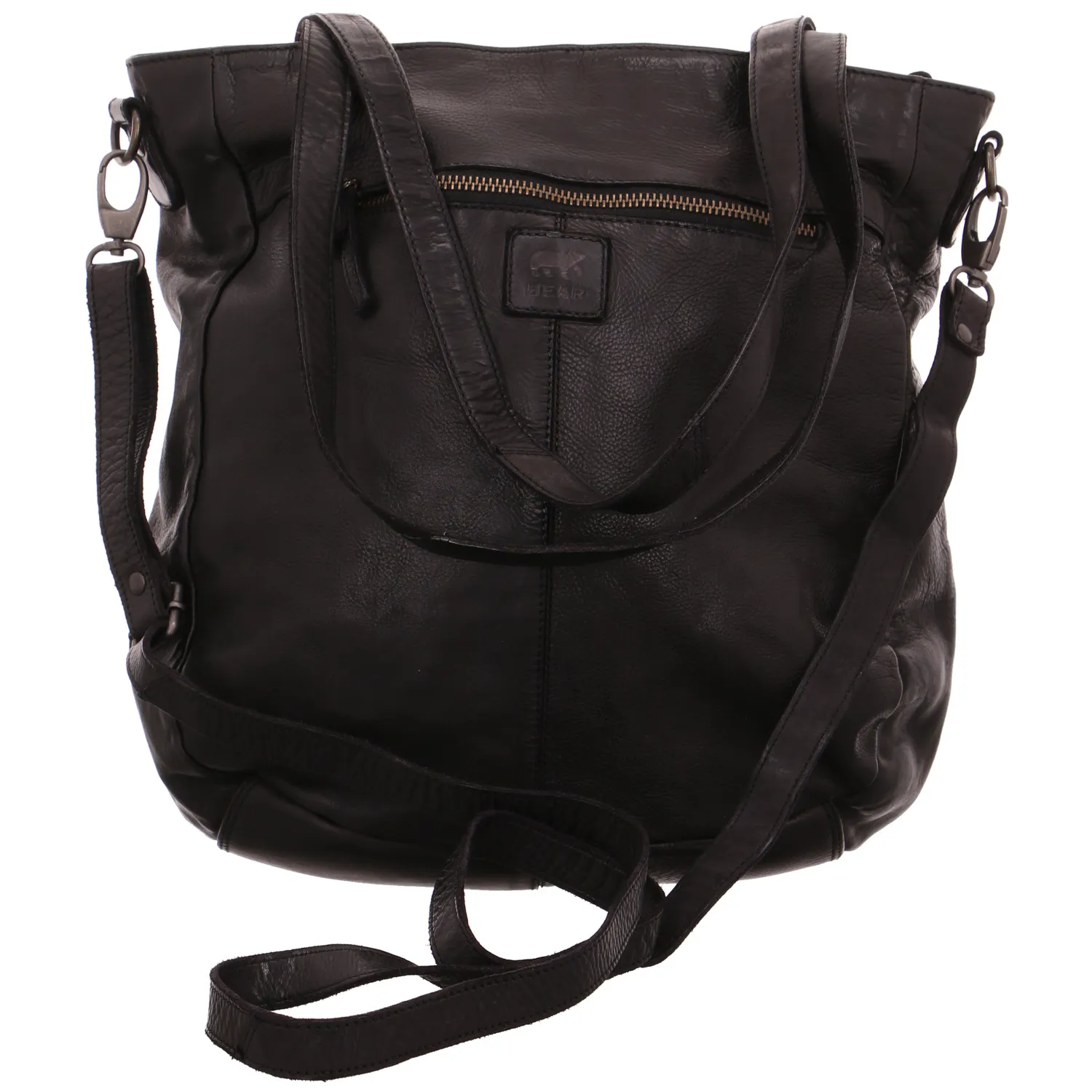 BEAR DESIGN Shopper Schwarz Leder