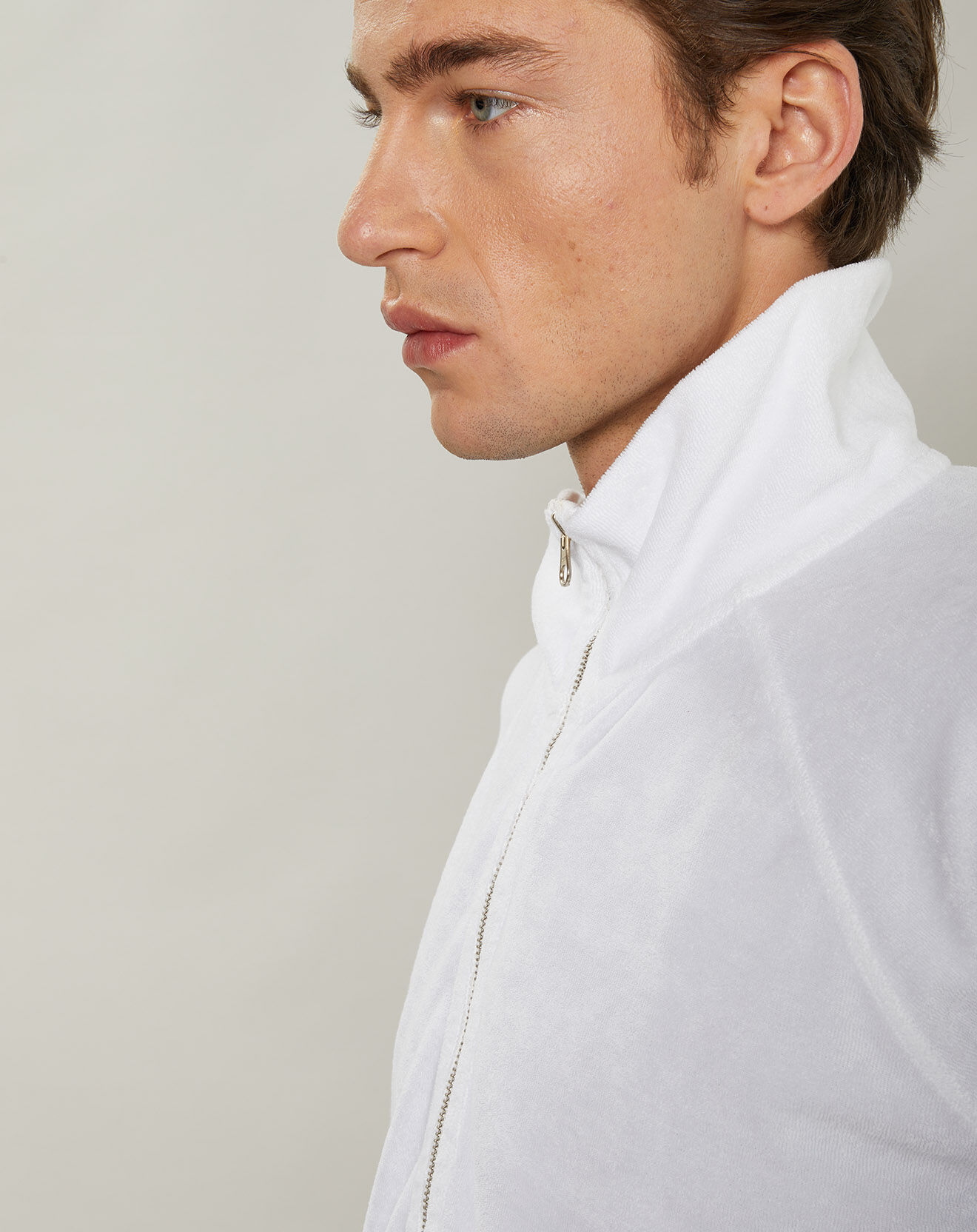 Hartford Gilet zippé en éponge Track blanche