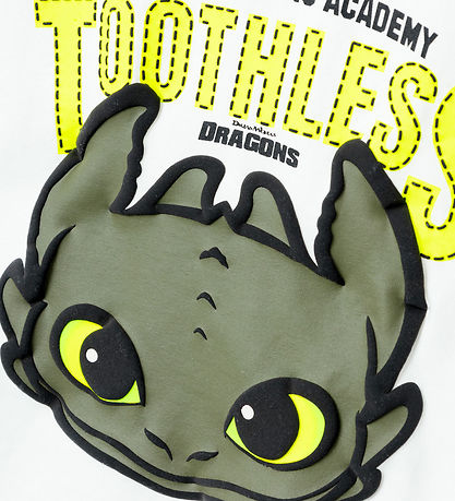 Name It T-shirt - NmmApron Dragons - Bright White m. Toothless