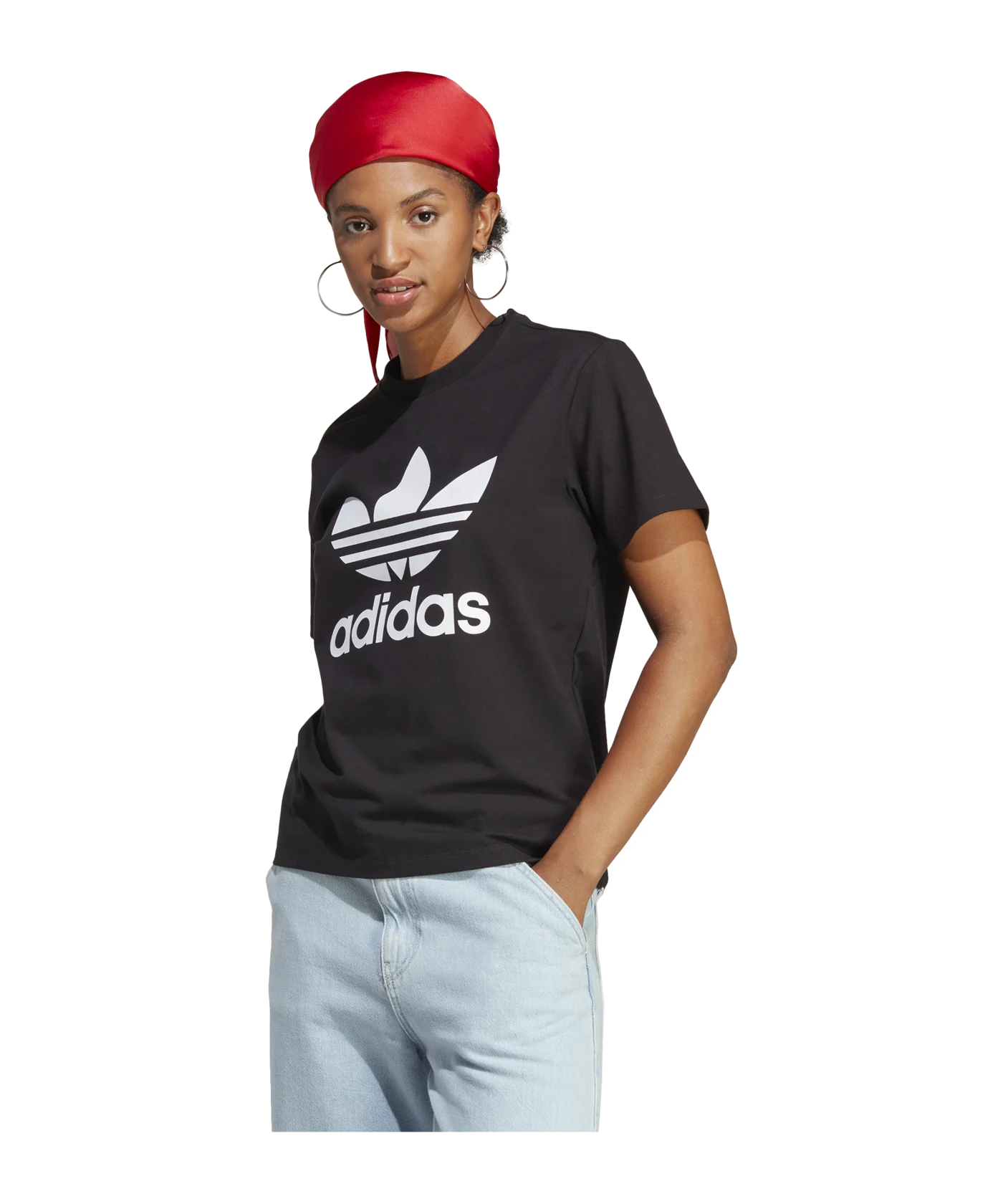 adidas Originals Trefoil T-Shirt Damen Schwarz