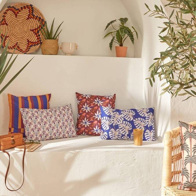 Housse de coussin d'extérieur LAHNA Terracotta