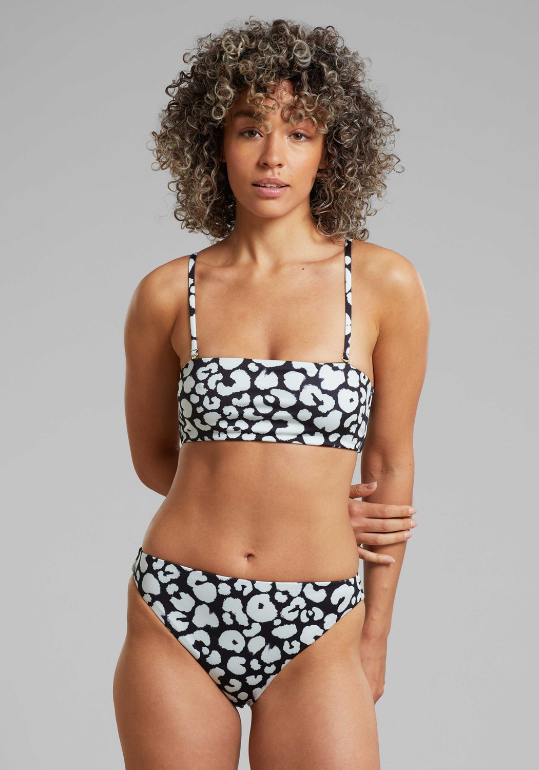 Dedicated Bikini Top Roma Leopard Black