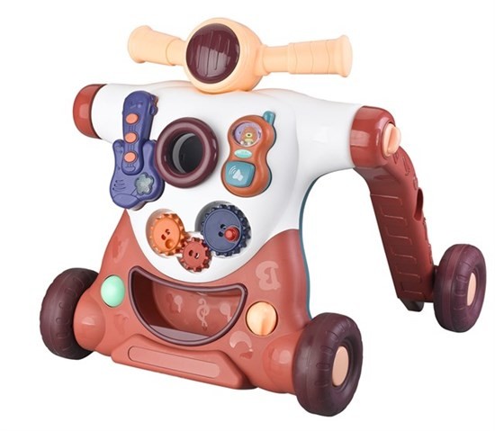 BabyDan - ActiSteps 4-in-1 Baby Activity Walker - Bordeaux