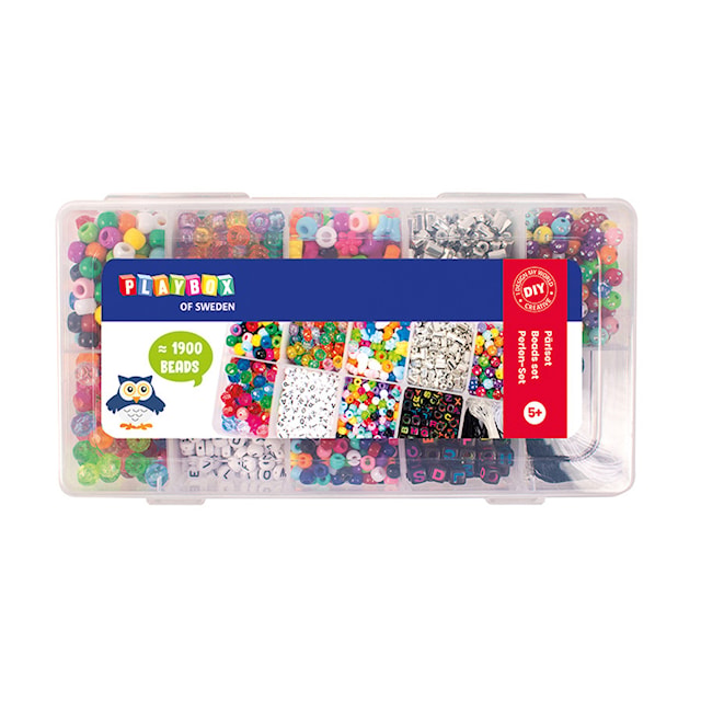Perler i oppbevaringsboks 1900 stk. Playbox