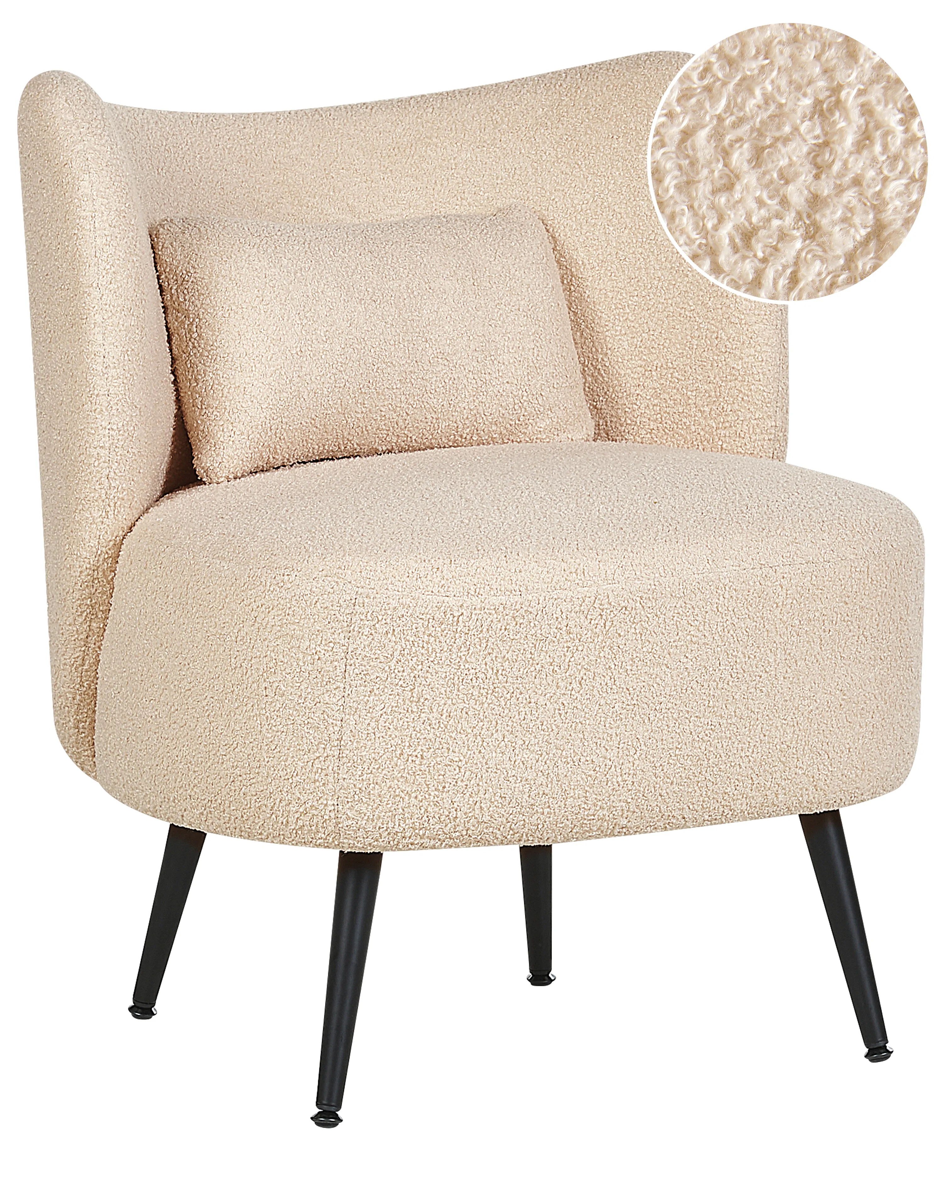 Fauteuil OTSBY Bouclé Beige