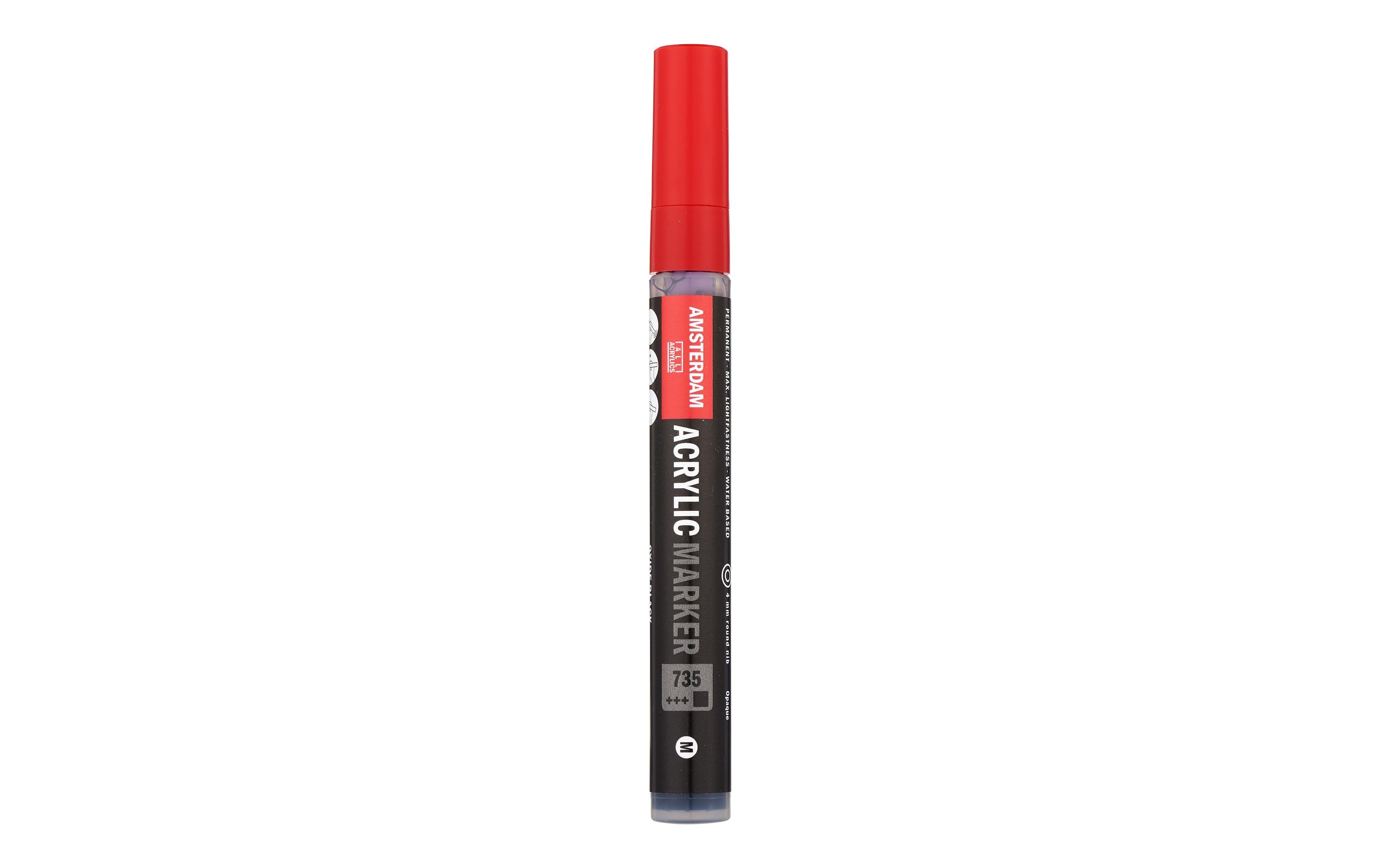 Acrylmarker M 735 Oxidschwarz DeckendSchnelltrocknender Acrylstift mit hoher Lichtechtheit (+++)