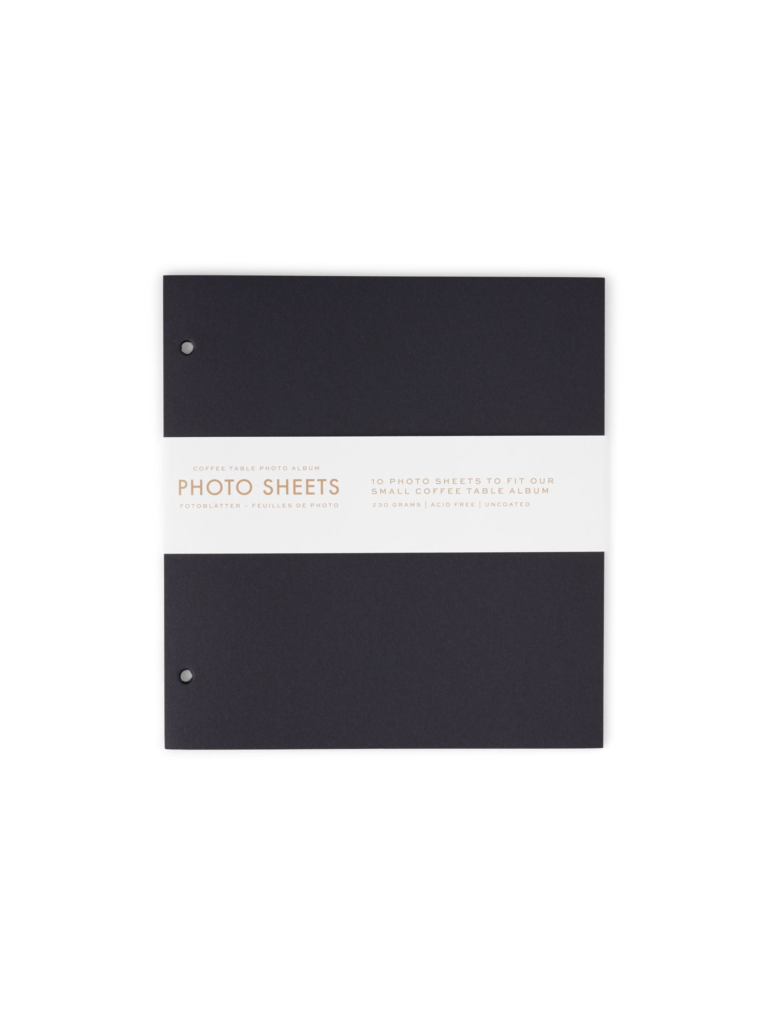 Albumark 10-pak | Papir. Lille. 10 ark. 230 g/m².  | Black | Printworks