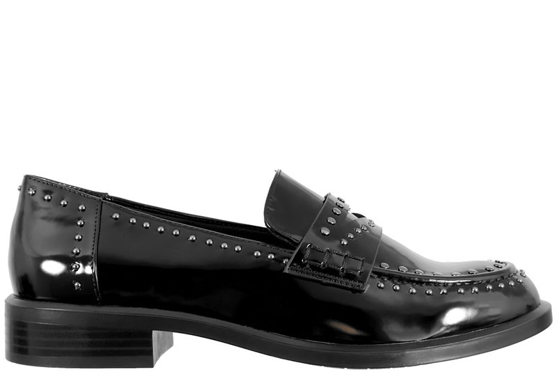 TAMARIS LOAFERS I SORT POLIDO LAK