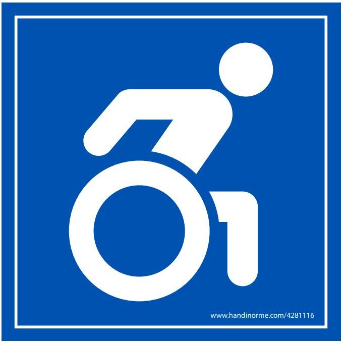 Panneau Sportif Personne à mobilité réduite