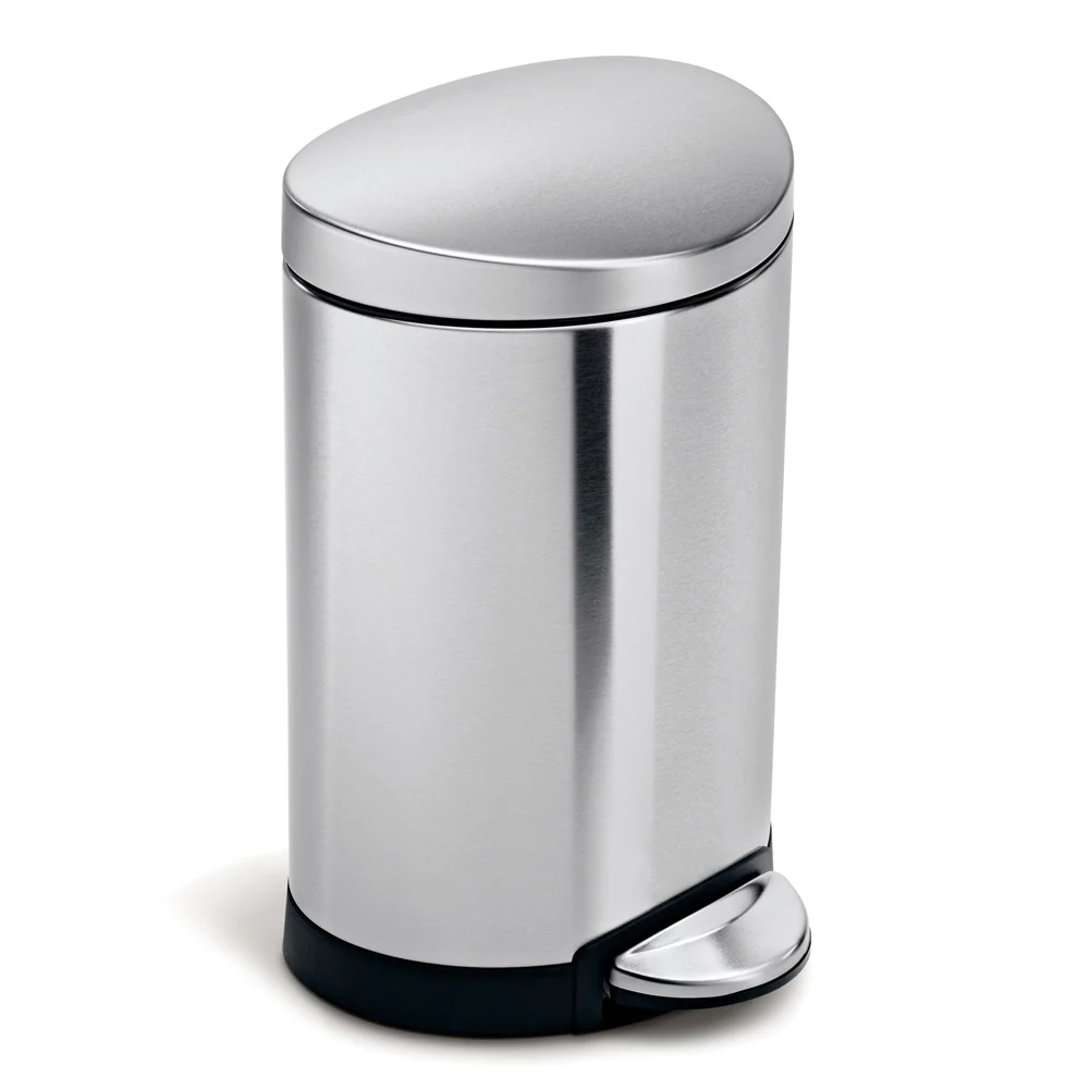 Poubelle demi-lune à pédale 6L code B inox Simplehuman