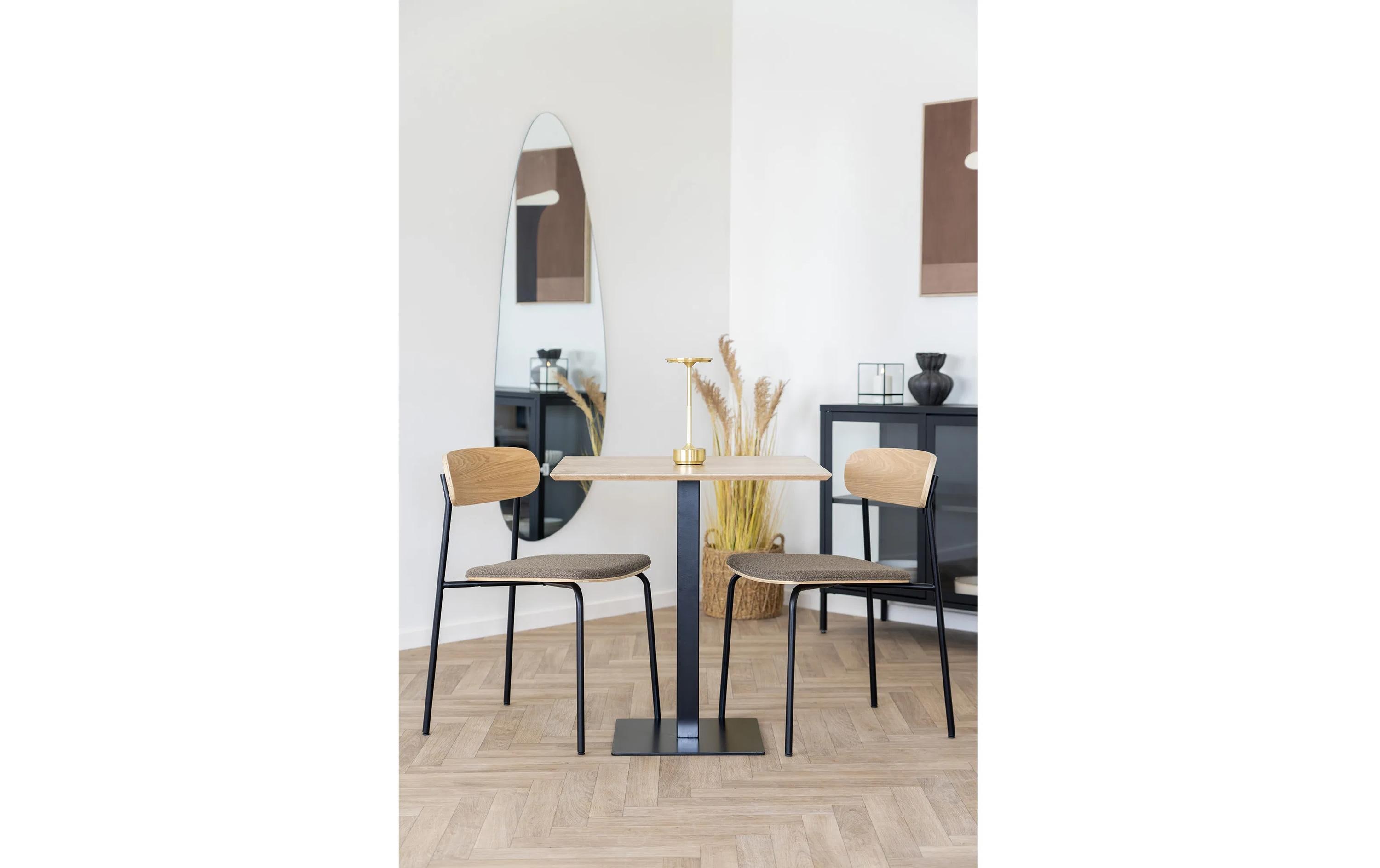 Stuhl Estepona 2 Stück, 77 x 51 cm, Braun<br>Leichte Esszimmerstühle
