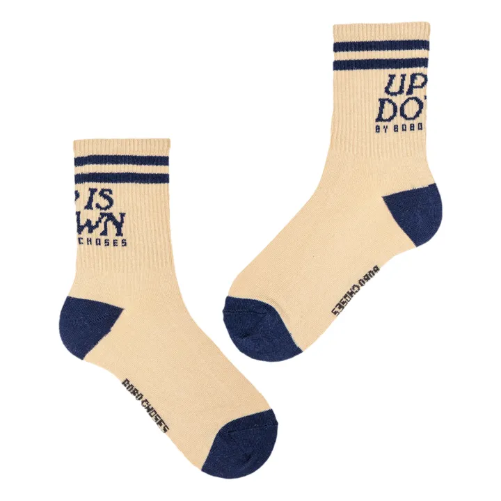 Bobo Choses Chaussettes Up Is Down | Ecru