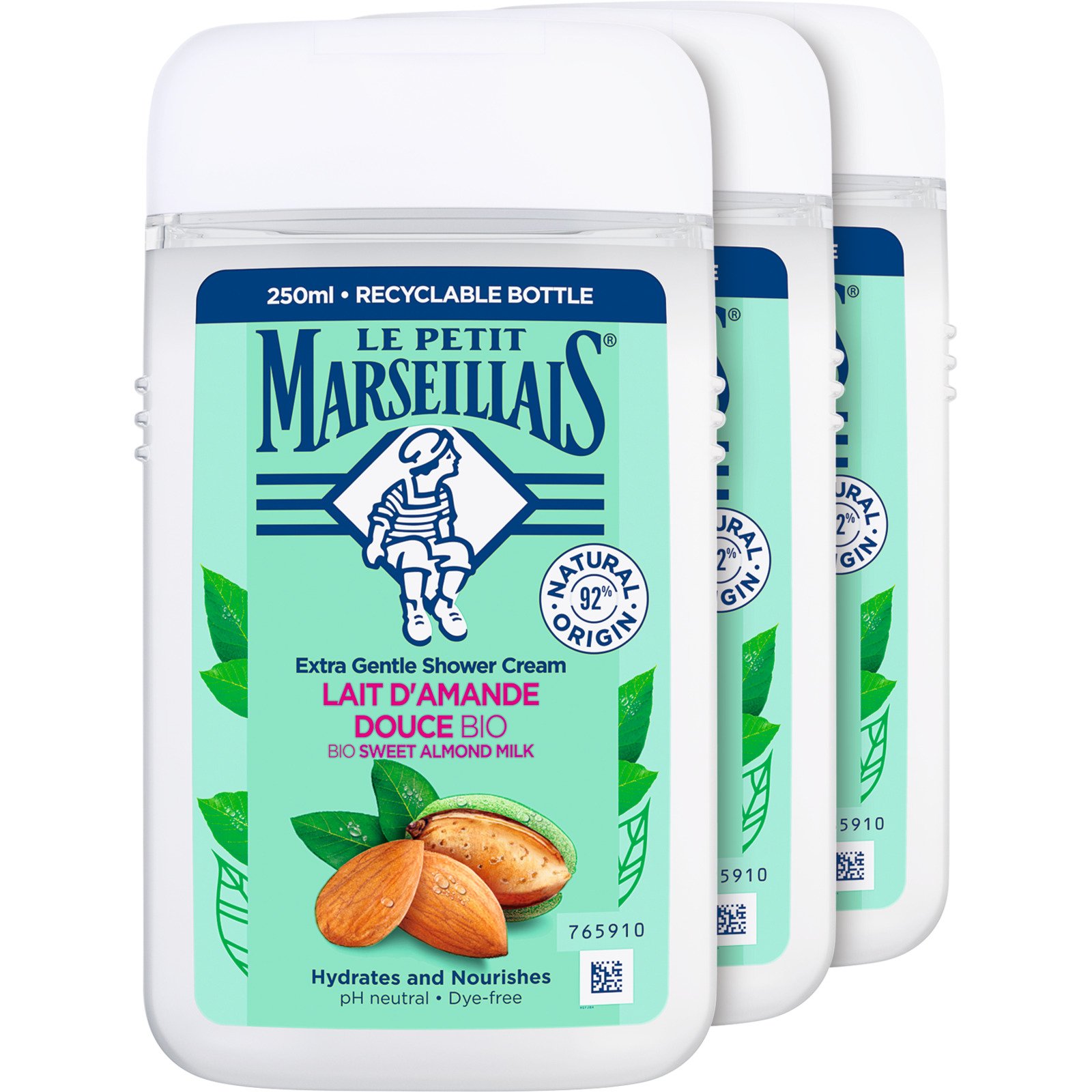 Le Petit Marseillais Duschgel Süssmandelmilch 3 x 250 ml