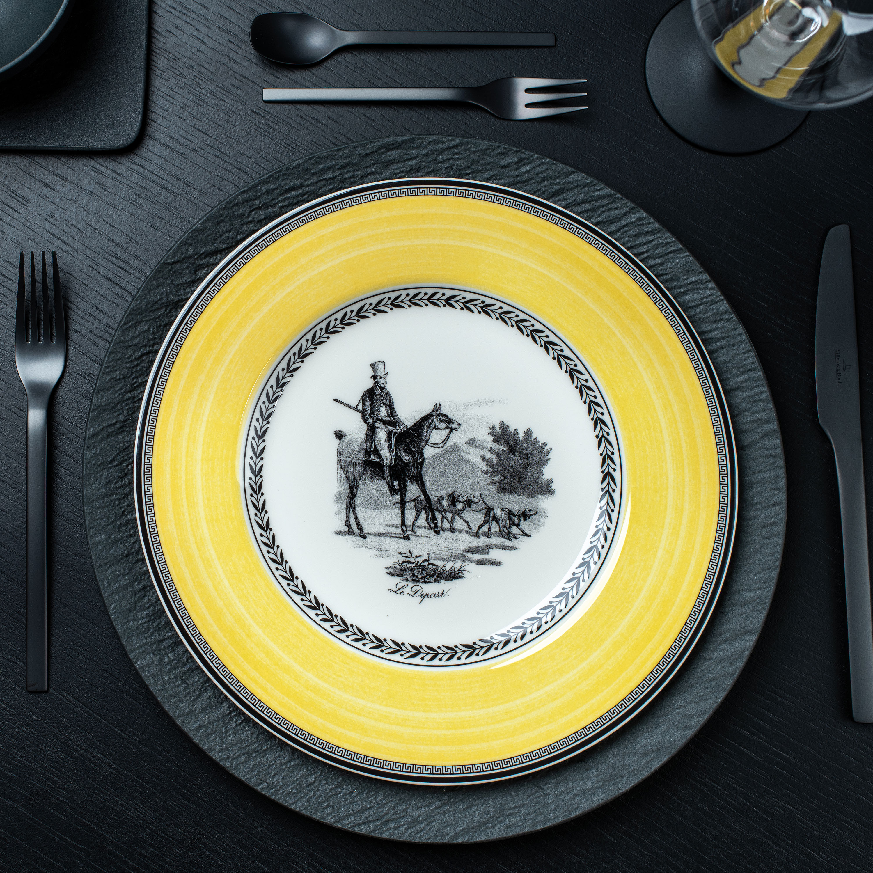 Audun Dinner plate Multi-colored, 10.7'', Premium Porcelain