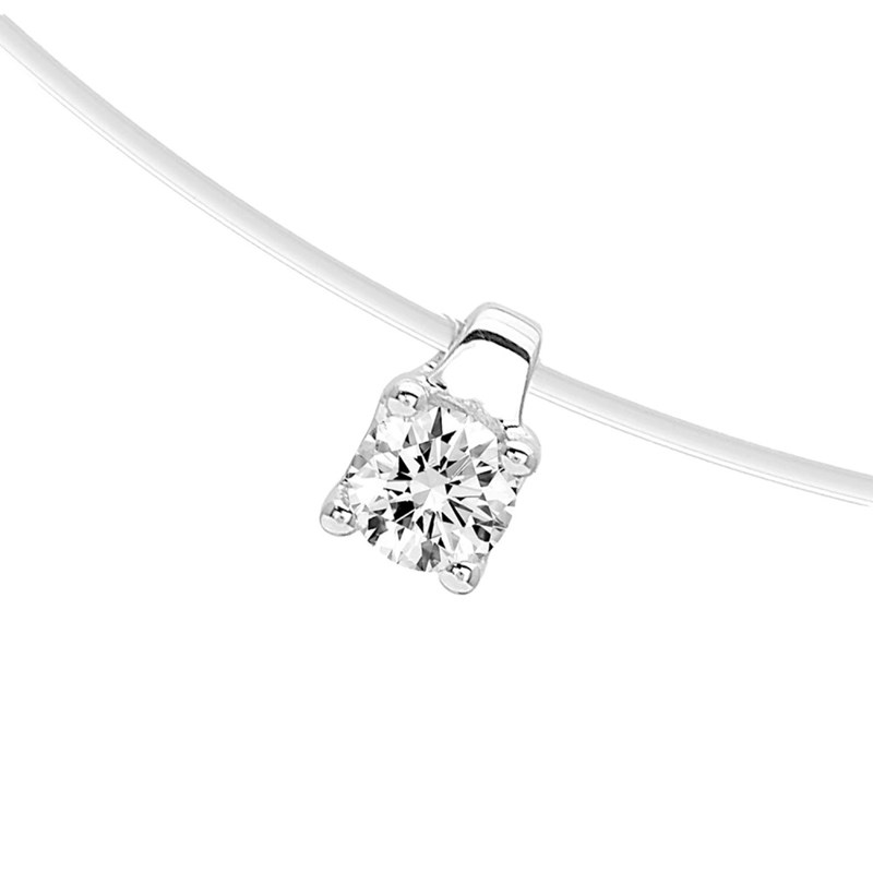Collier Femme - Or 18 Carats - Diamant 0,14 Carats - Longueur : 42 cm