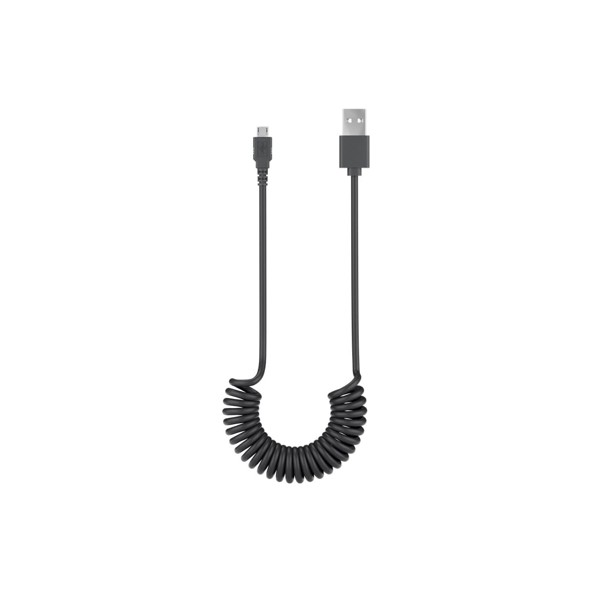 Micro USB lade- og synkroniseringskabel  spiralkabel