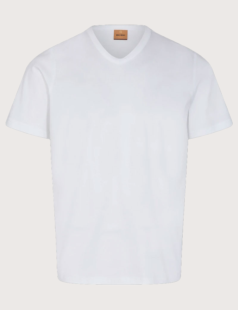 MOS MOSH T-SHIRT COL V PERRY CRUNCH BLANC