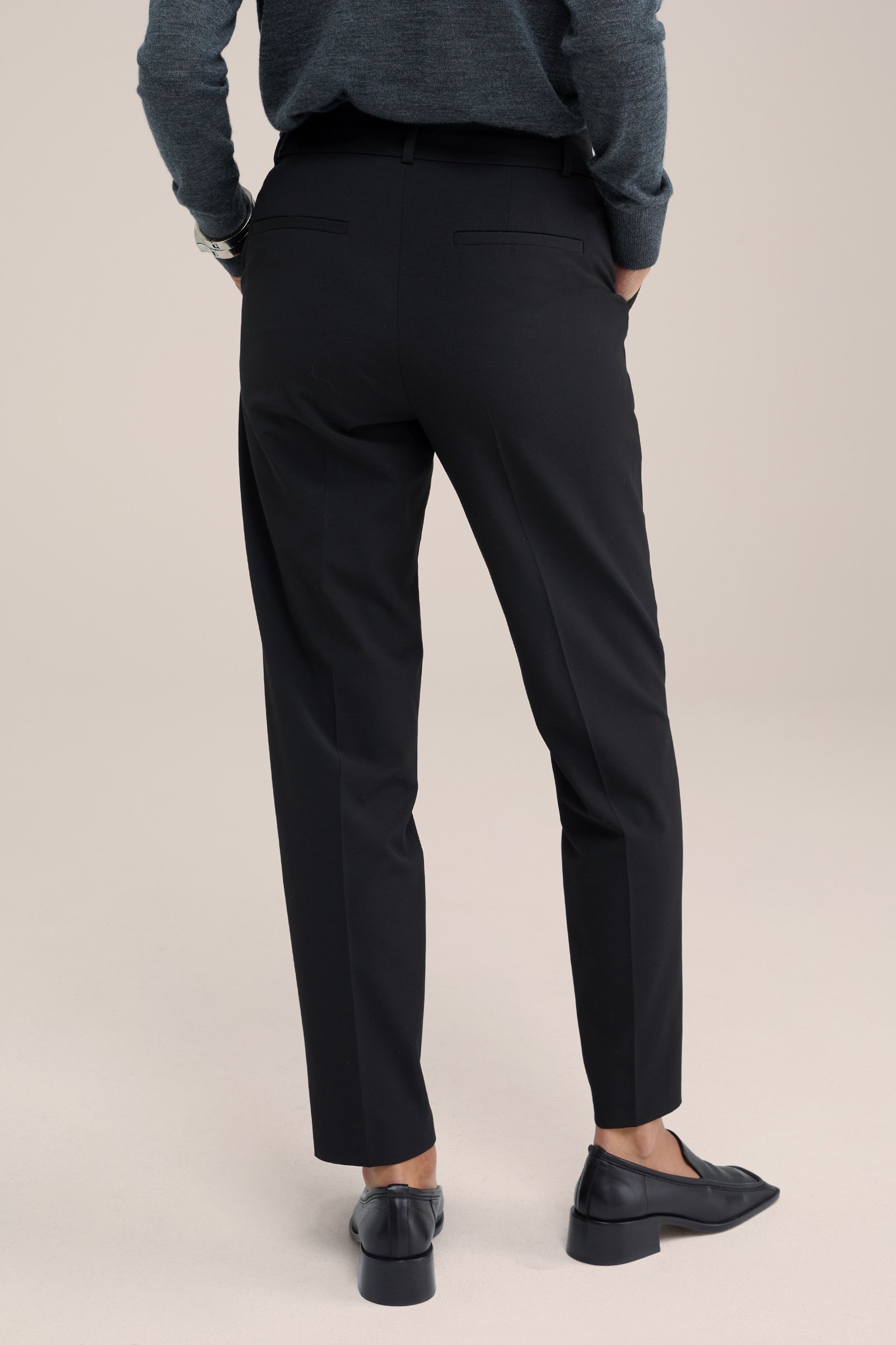 regular fit pantalon WE Studio Zwart