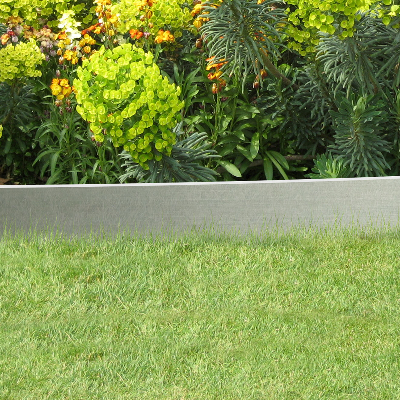 JARDIKT 5 Bordurettes pour parterre en métal acier - 100x12 cm
