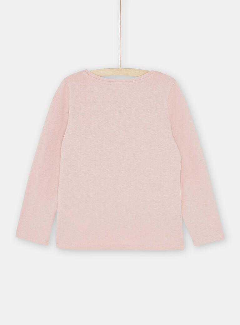T-shirt parme à imprimé panthère fille