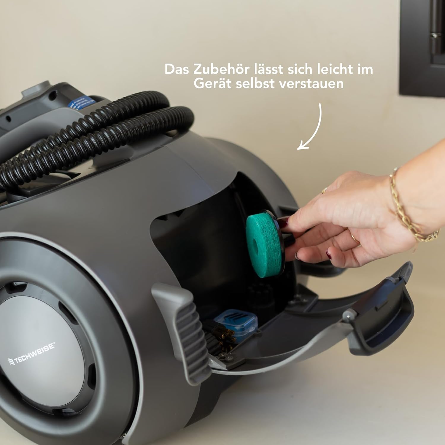 TS2 Dampfreiniger – 100+ Oberflächen – 50 Minuten Dampf – 4 Bar – Reinigungsgerät – Dampfreiniger für Böden