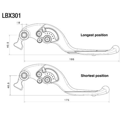 Levier de frein Rizoma Adjustable plus - Gris