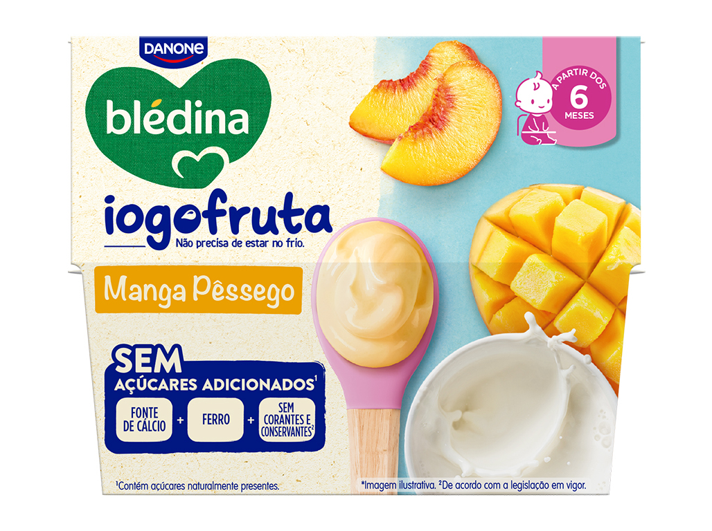 SOBREMESA LÃCTEA BLEDINA MANGA PESSEGO 4X95G